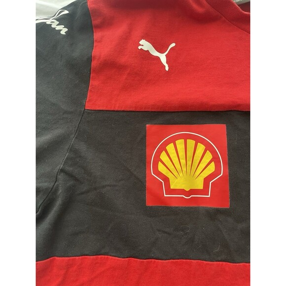 Puma Ferrari Shirt Mens Large Red Black Race Merch T-shirt - Picture 3 of 10